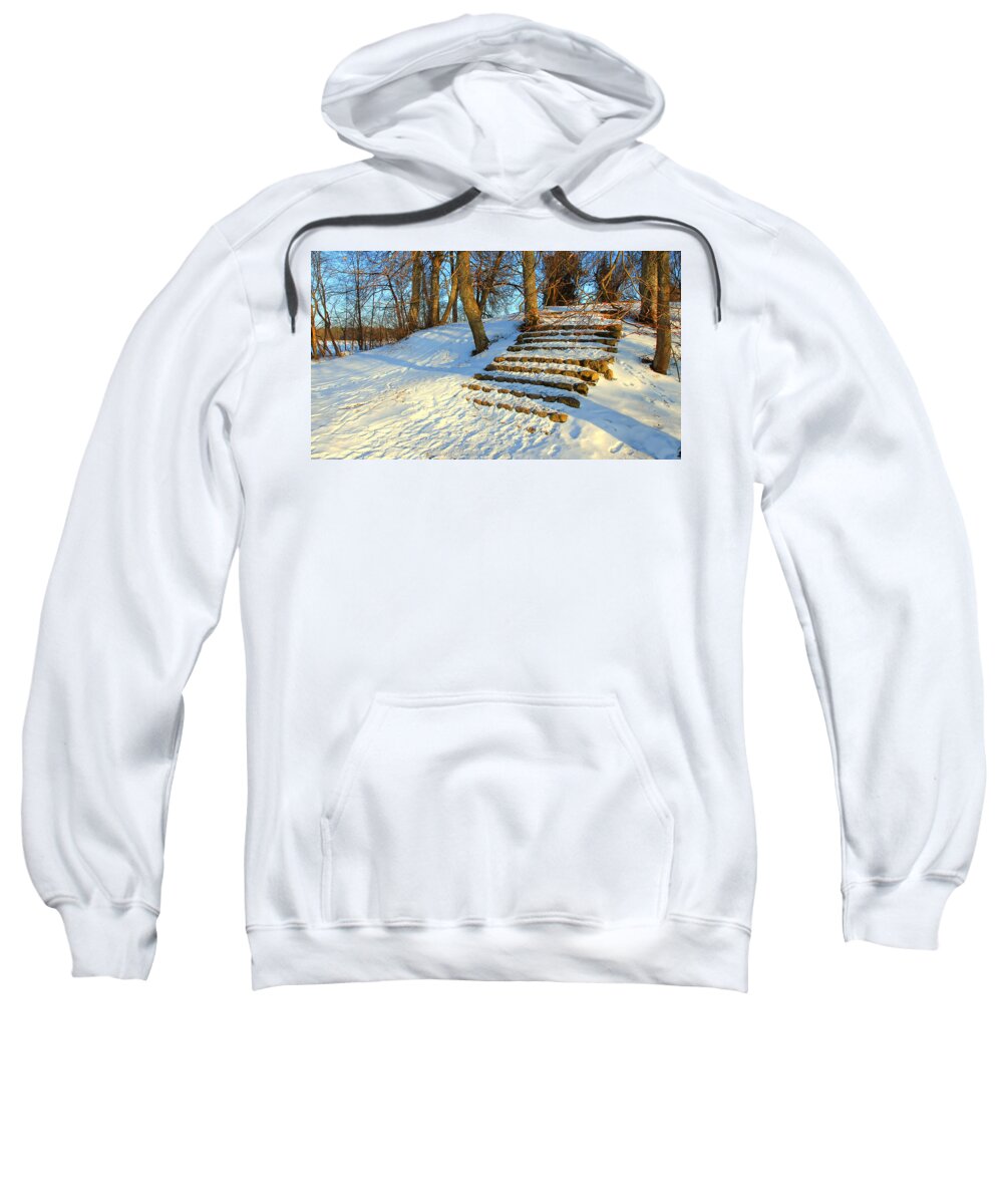 Winter Sweatshirt featuring the digital art Winter #61 by Super Lovely