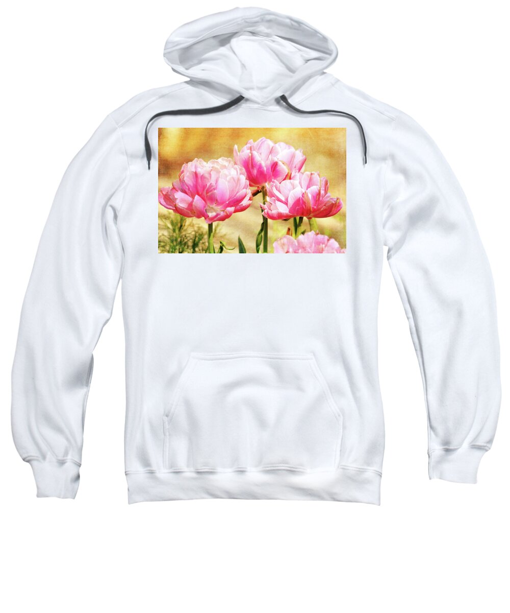 Floral Sweatshirt featuring the photograph A Bouquet of Tulips by Trina Ansel