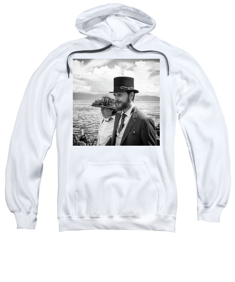 Fashion Sweatshirt featuring the photograph A Gentleman And His Lady, Rolle by Aleck Cartwright