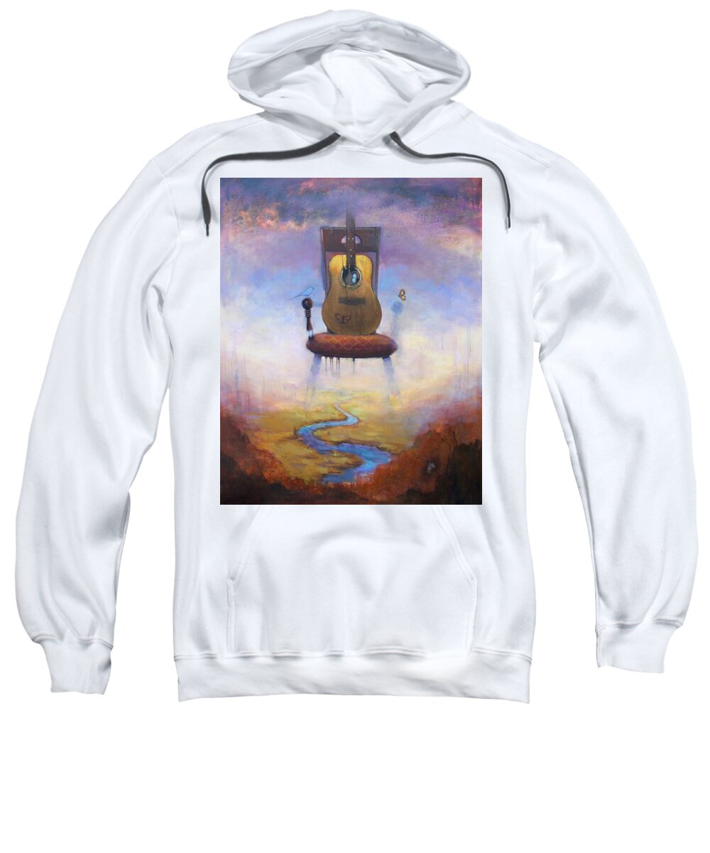 Chair Sweatshirt featuring the painting A Graceful Dissonance by Joshua Smith