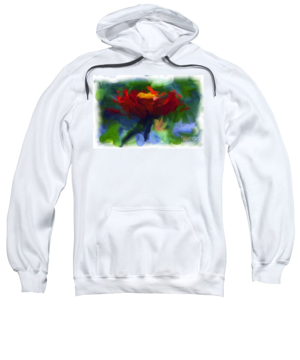 Abstract Sweatshirt featuring the photograph Abstract Flower Expressions 2 by Robyn King