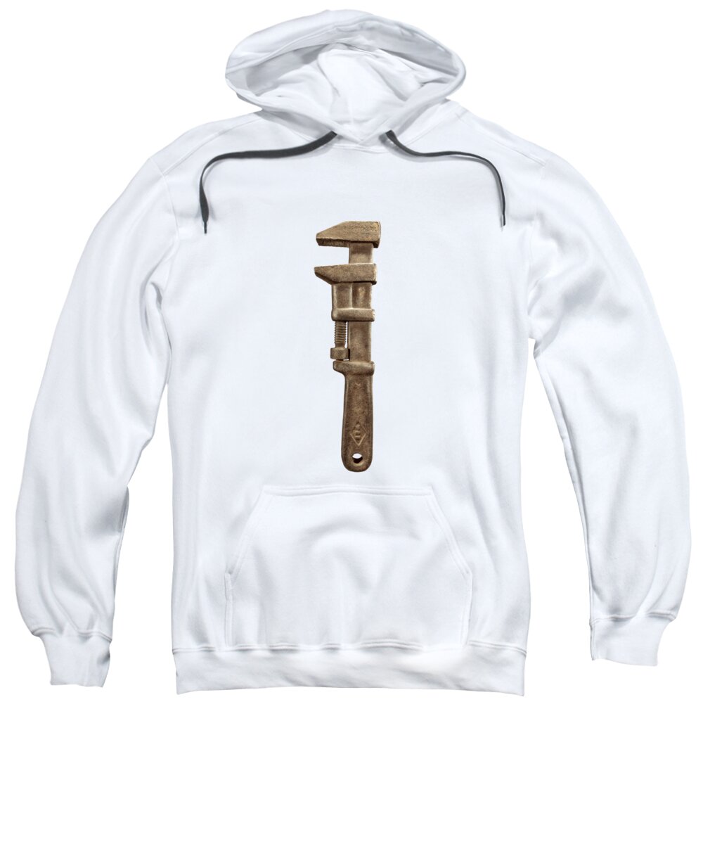 Antique Sweatshirt featuring the photograph Adjustable Wrench Left Face by YoPedro