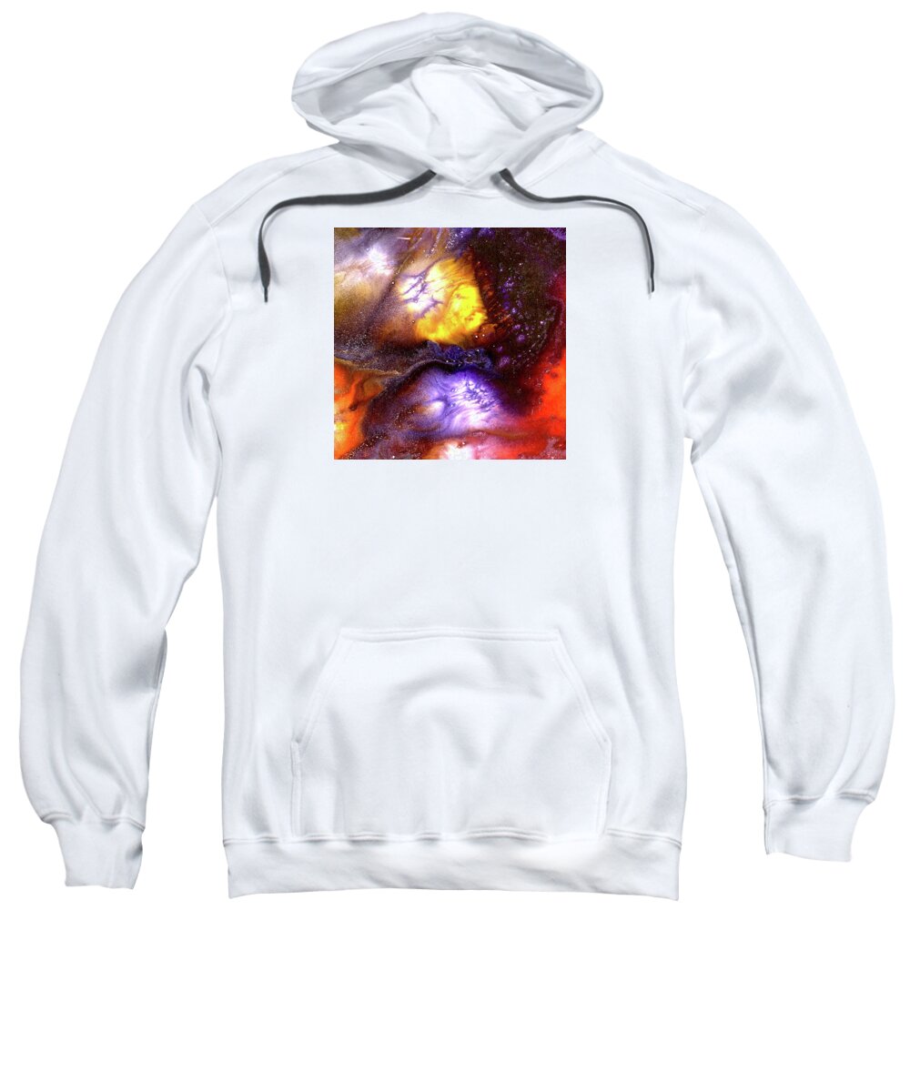 Gallery Sweatshirt featuring the painting ALCHEMY 03c by Dar Freeland