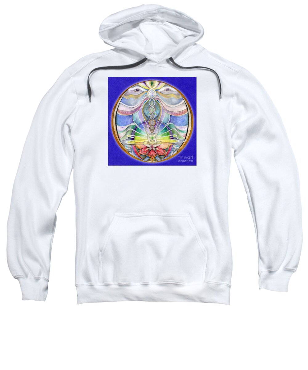Mandala Sweatshirt featuring the painting Alignment Mandala by Jo Thomas Blaine