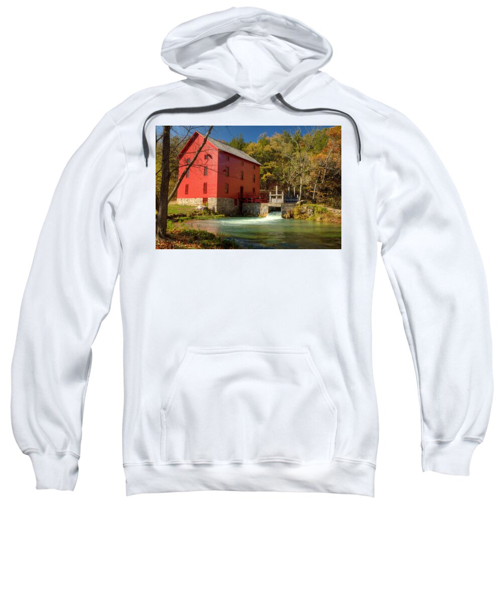 Grist Mill Sweatshirt featuring the photograph Alley Mill by Harold Rau