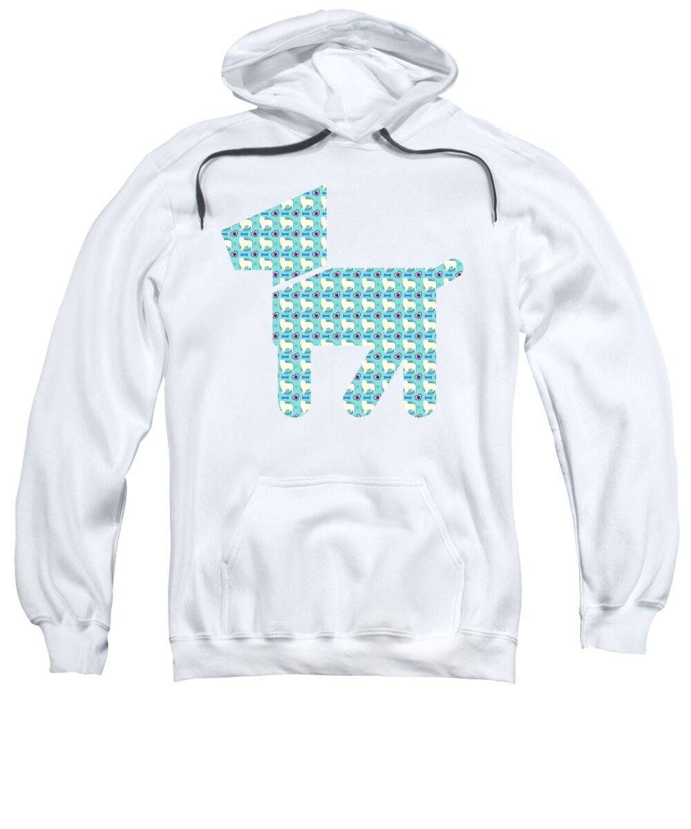 Aussie Sweatshirt featuring the digital art Aussie Dog Pattern by Becky Herrera