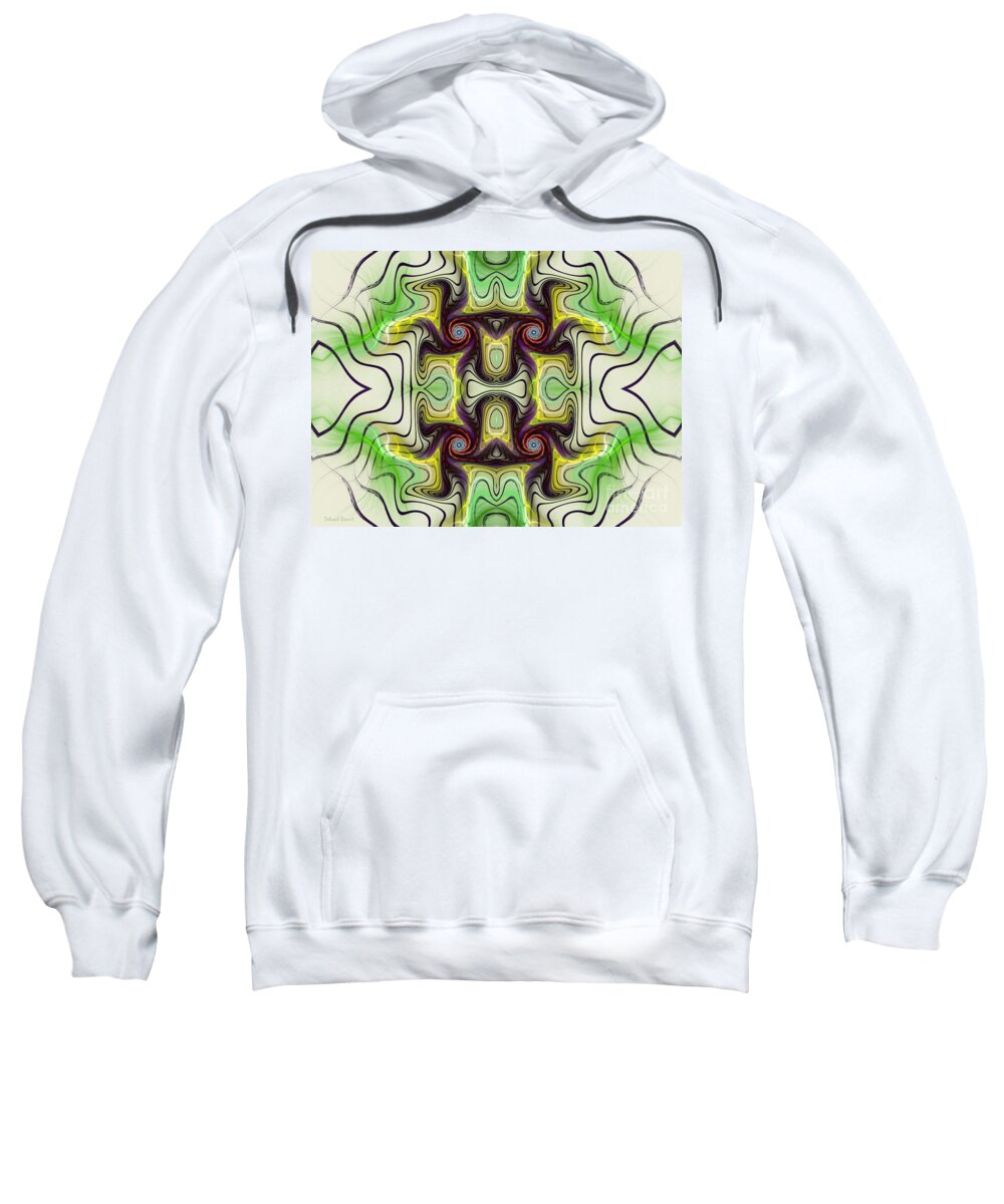 Aztec Sweatshirt featuring the mixed media Aztec Art Design by Deborah Benoit