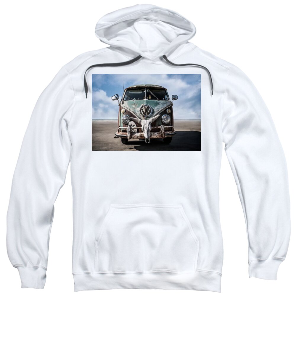 Volkswagen Sweatshirt featuring the digital art Beach Bum by Douglas Pittman