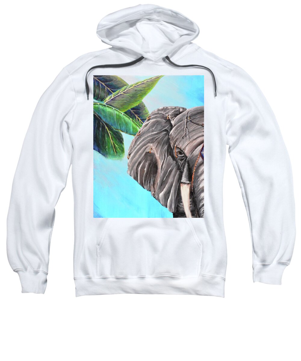 Jewelry Sweatshirt featuring the painting Beautiful Giant by Medea Ioseliani