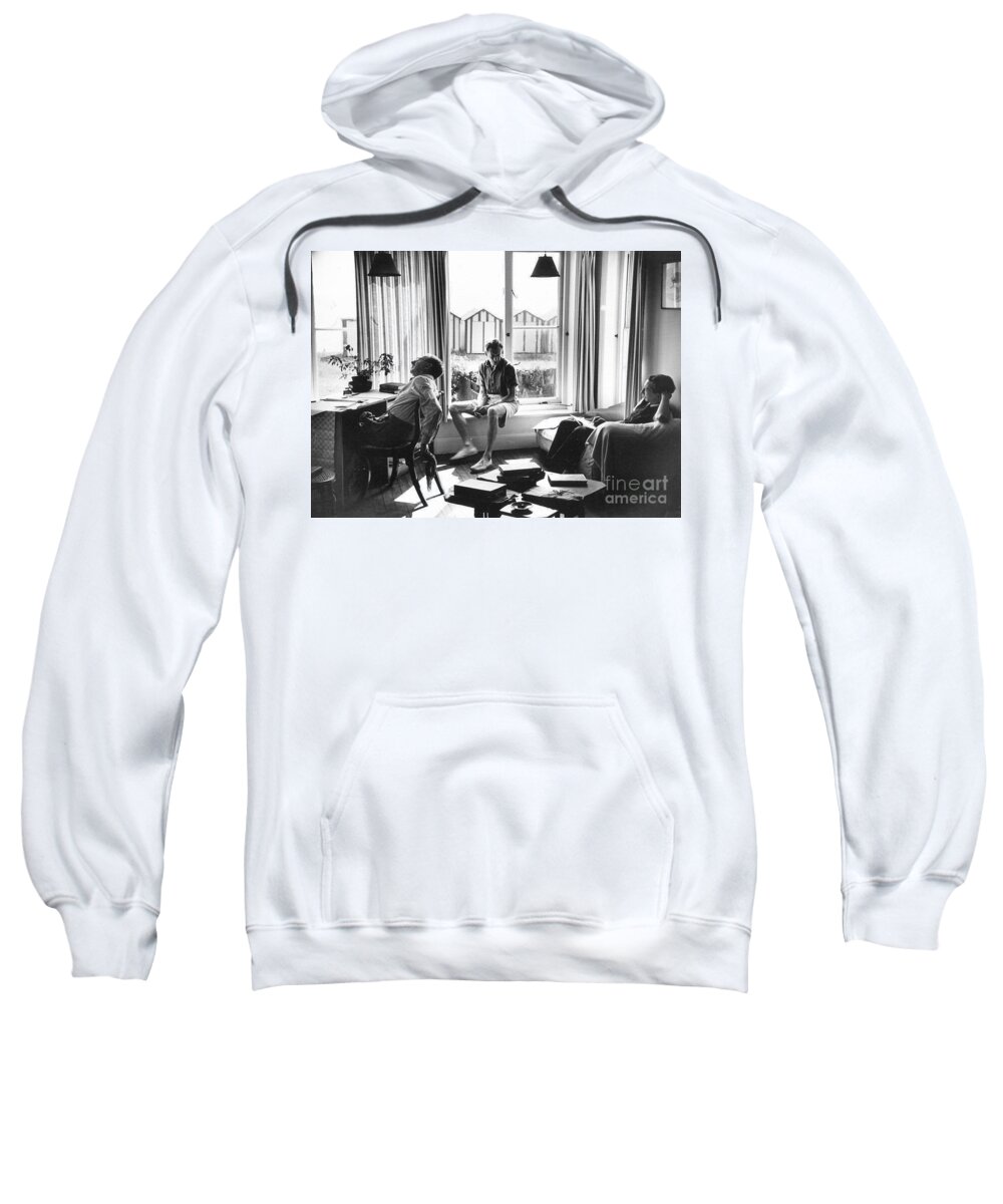 1950 Sweatshirt featuring the photograph Benjamin Britten by Granger