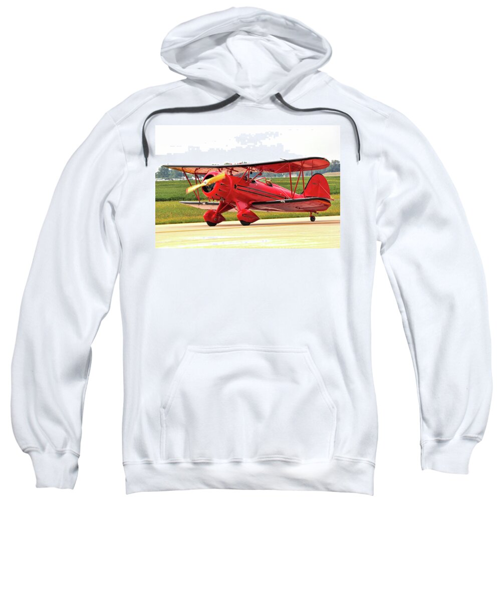 Airplane Sweatshirt featuring the photograph BI Wing Plane by Pat Cook