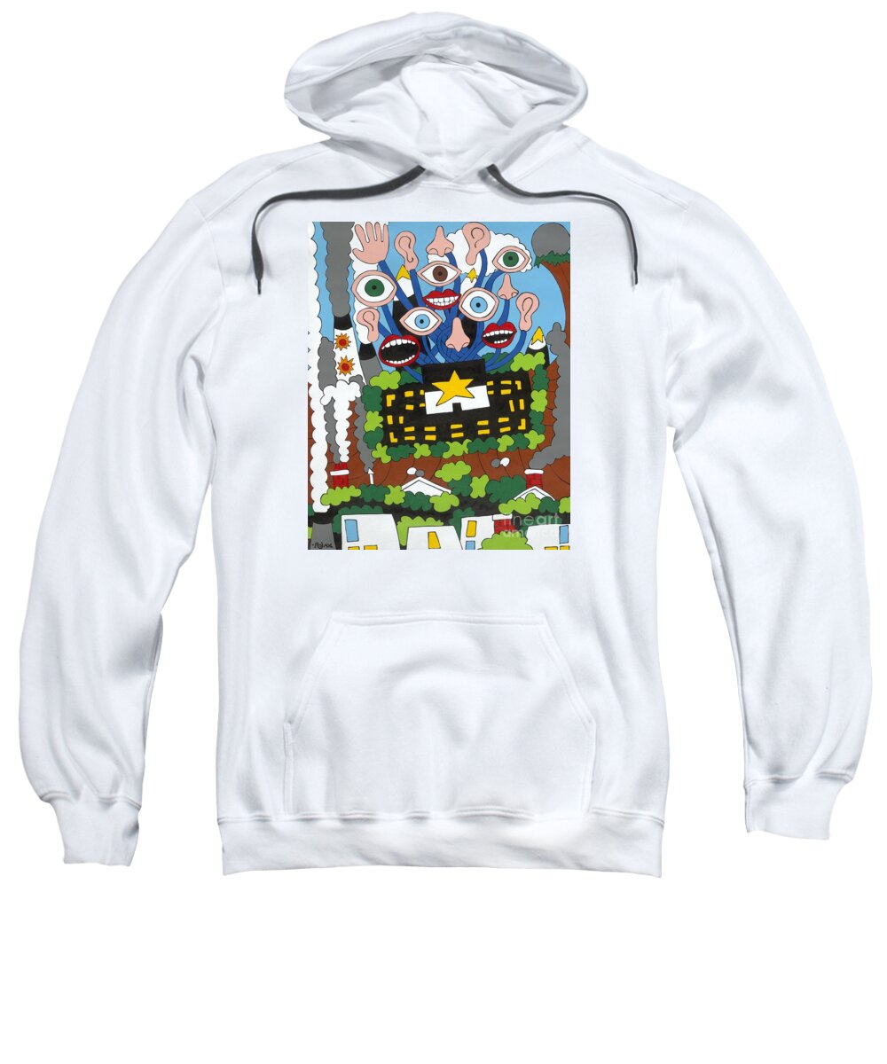 Eyes Sweatshirt featuring the painting Big Brother by Rojax Art