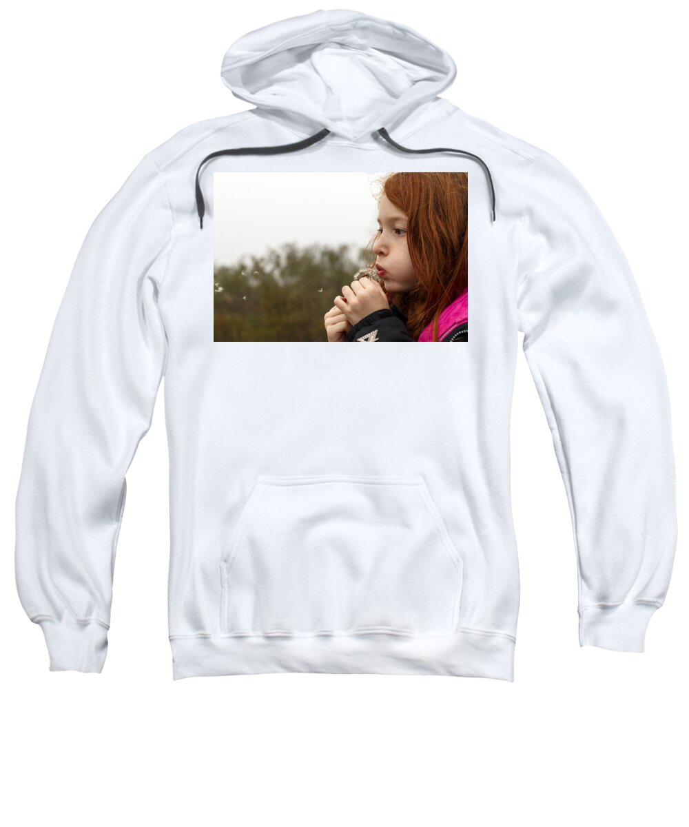 Girl Sweatshirt featuring the photograph Blowing Dandelions by Travis Rogers