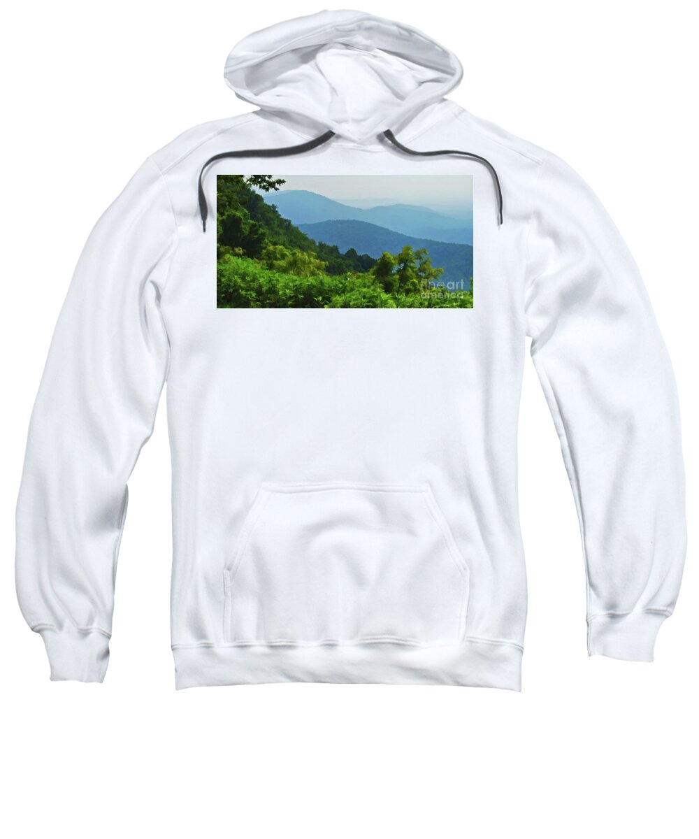 Blue Ridge Mountains Sweatshirt featuring the photograph Blue Ridge Mountain Layers by Kerri Farley