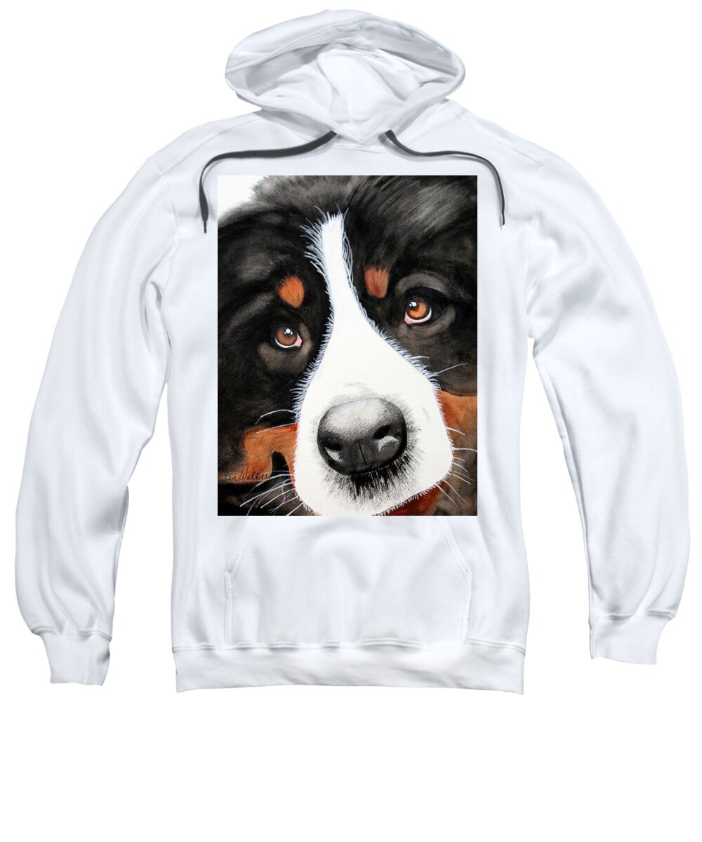 Dog Sweatshirt featuring the painting BMD Watercolor by Kimberly Walker