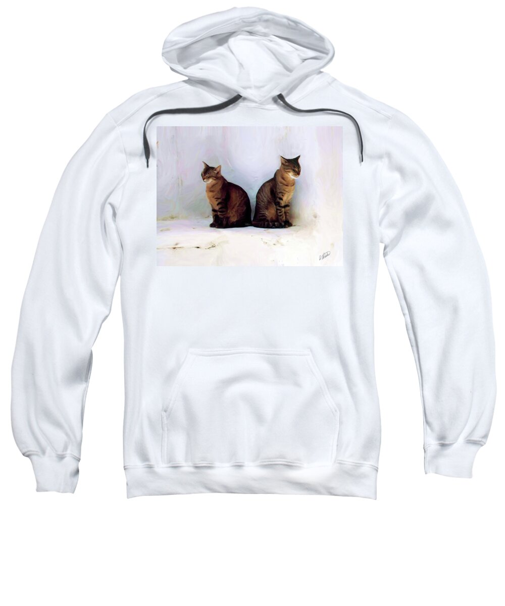 Portrait Sweatshirt featuring the painting Bookends - RDW250805 by Dean Wittle