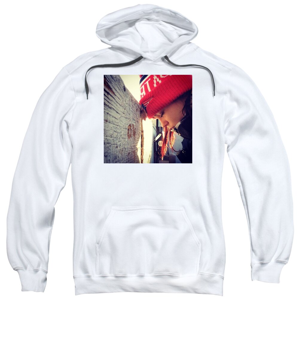 Patriots Sweatshirt featuring the photograph Boredom by Allie Bostock