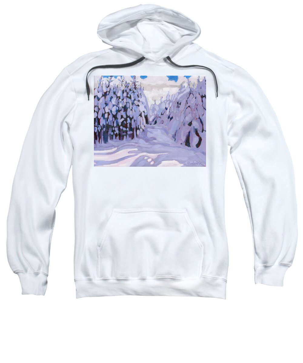 783 Sweatshirt featuring the painting Boughs Before the Wind by Phil Chadwick