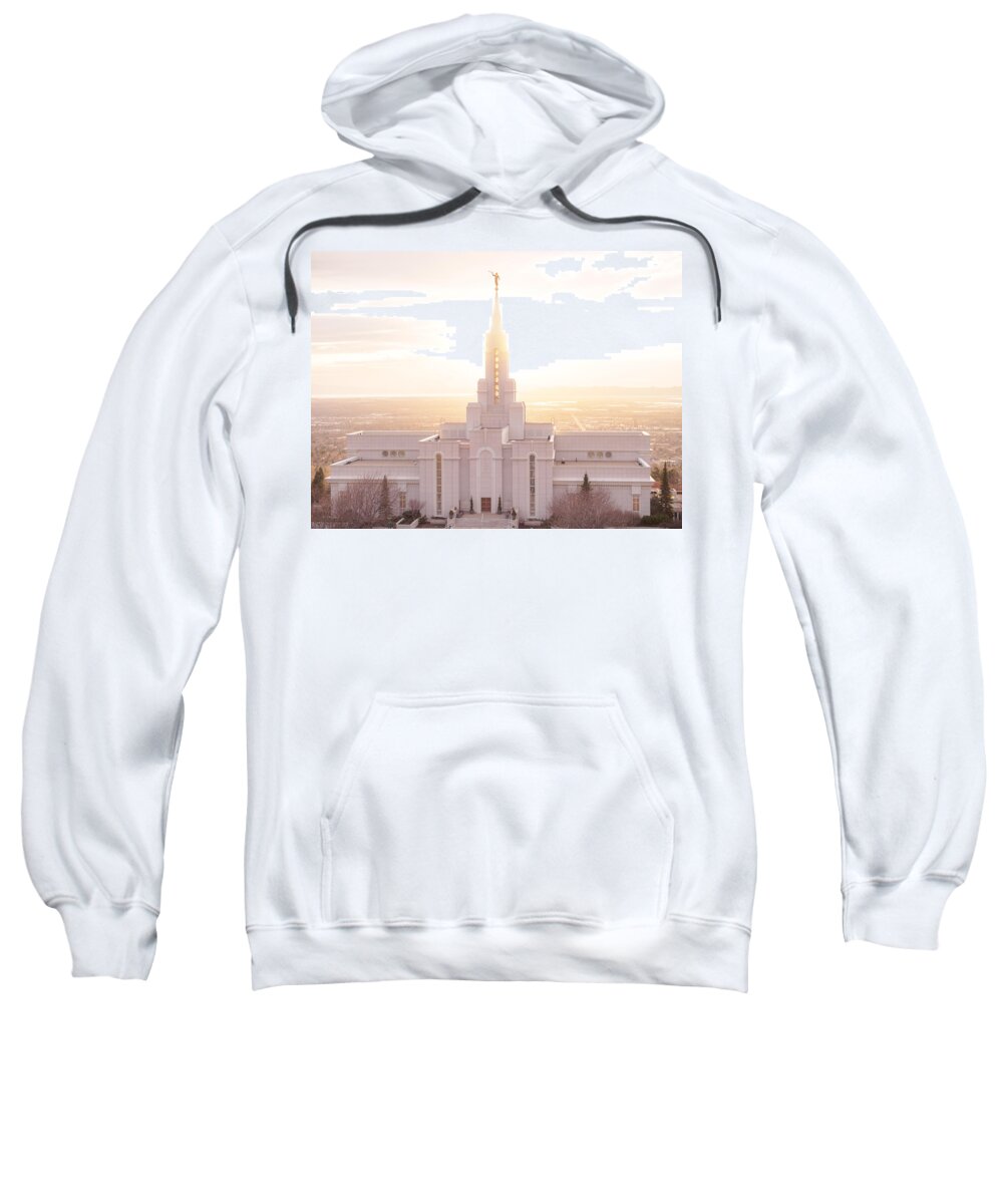 Bountiful Temple Sweatshirt featuring the photograph Bountiful Golden Glow by Emily Dickey