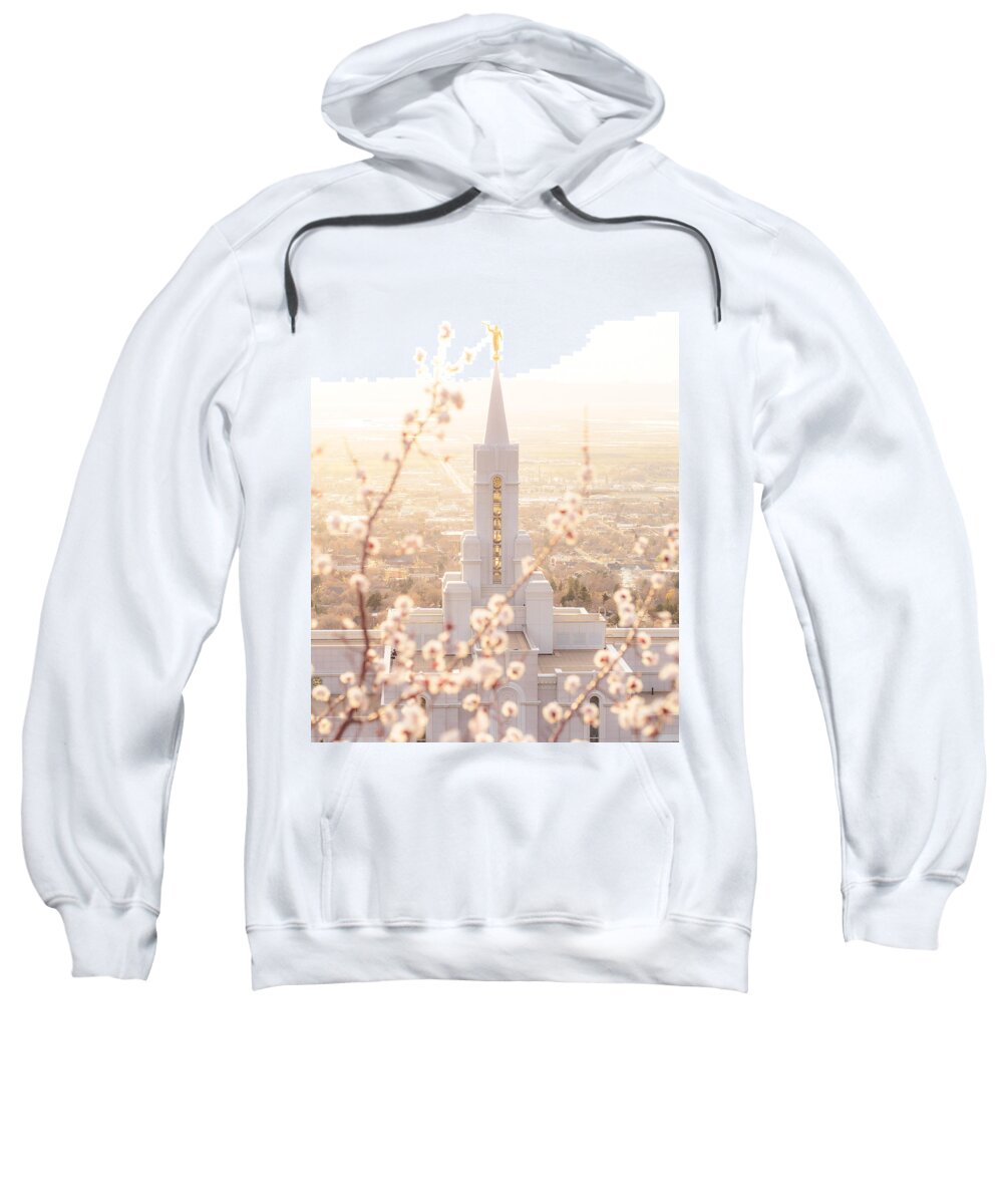 Bountiful Temple Sweatshirt featuring the photograph Bountiful Temple Blooms by Emily Dickey