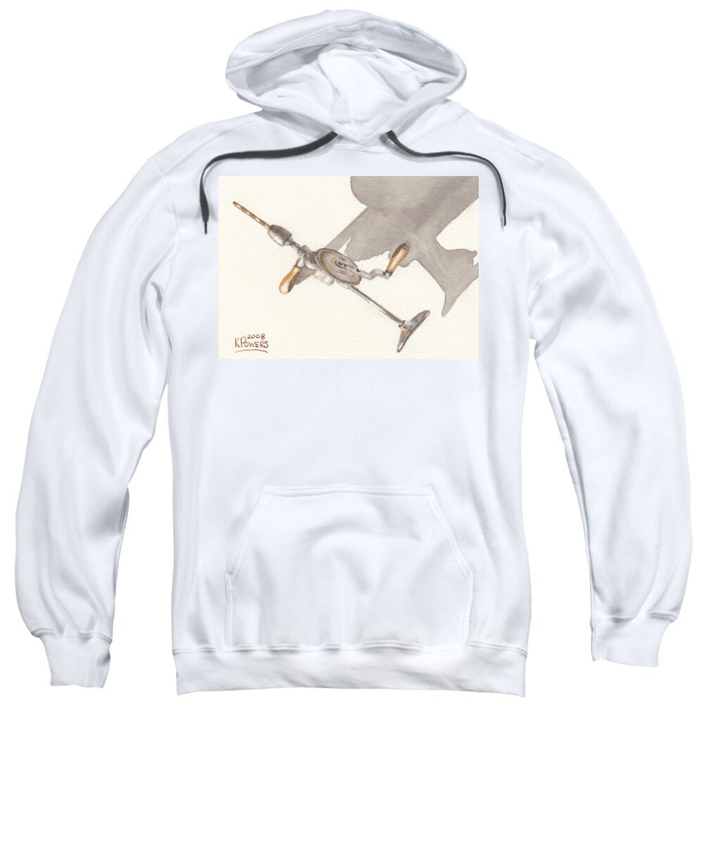 Brace Sweatshirt featuring the painting Brace and Bit by Ken Powers
