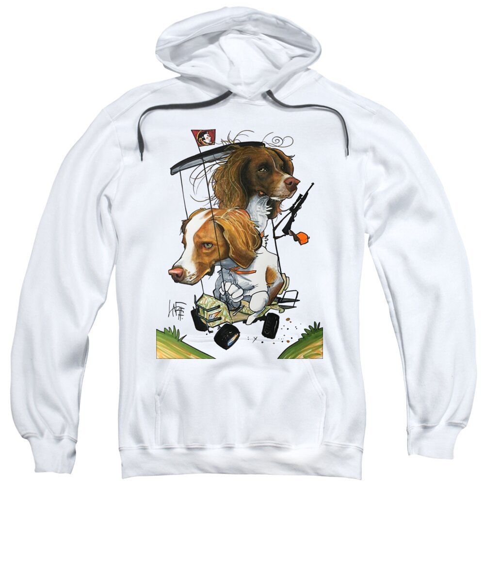 Pet Portrait Sweatshirt featuring the drawing Branch 3347 by Canine Caricatures By John LaFree