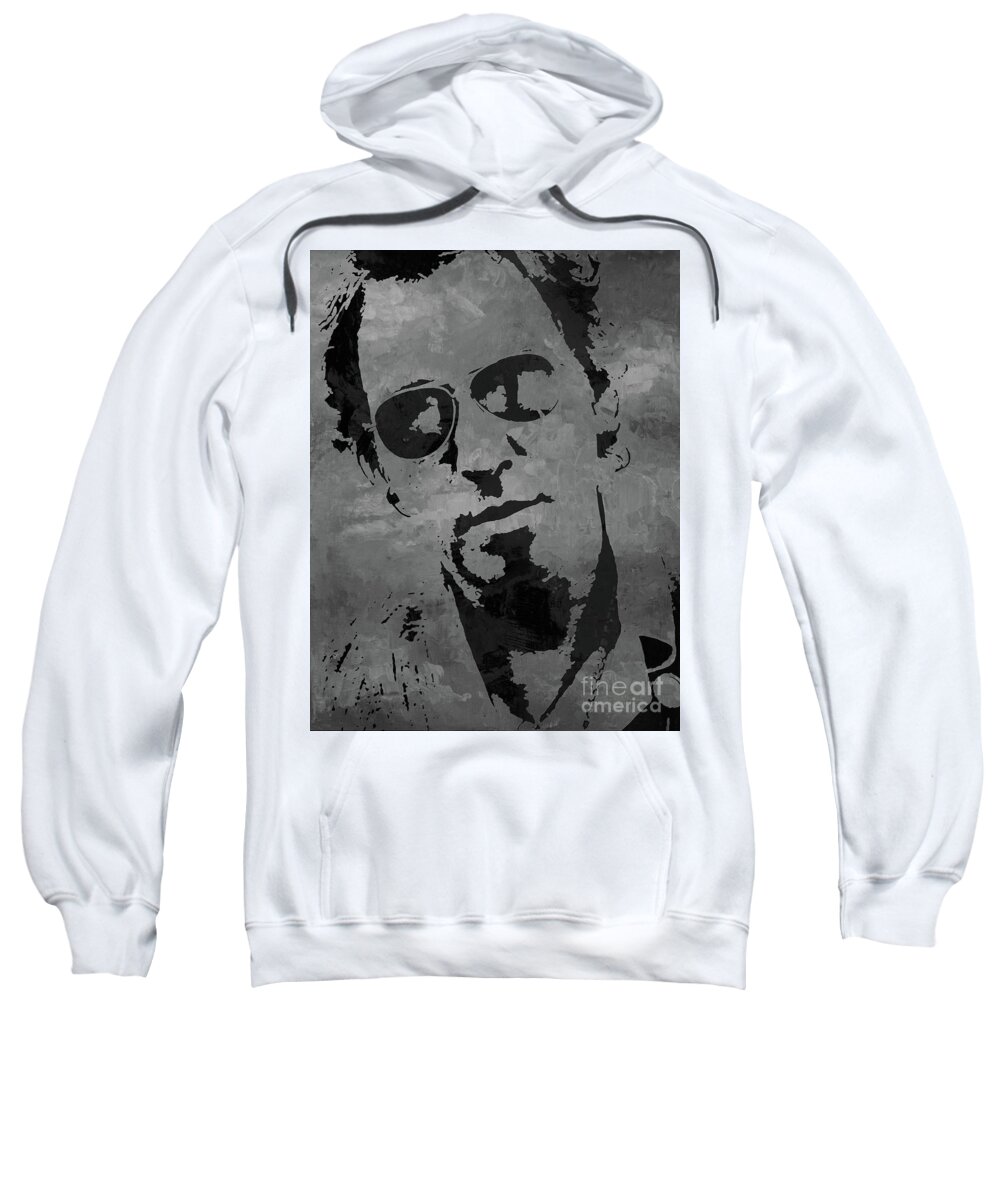 Bruce Springsteen Sweatshirt featuring the painting Bruce Springsteen 01a by Gull G