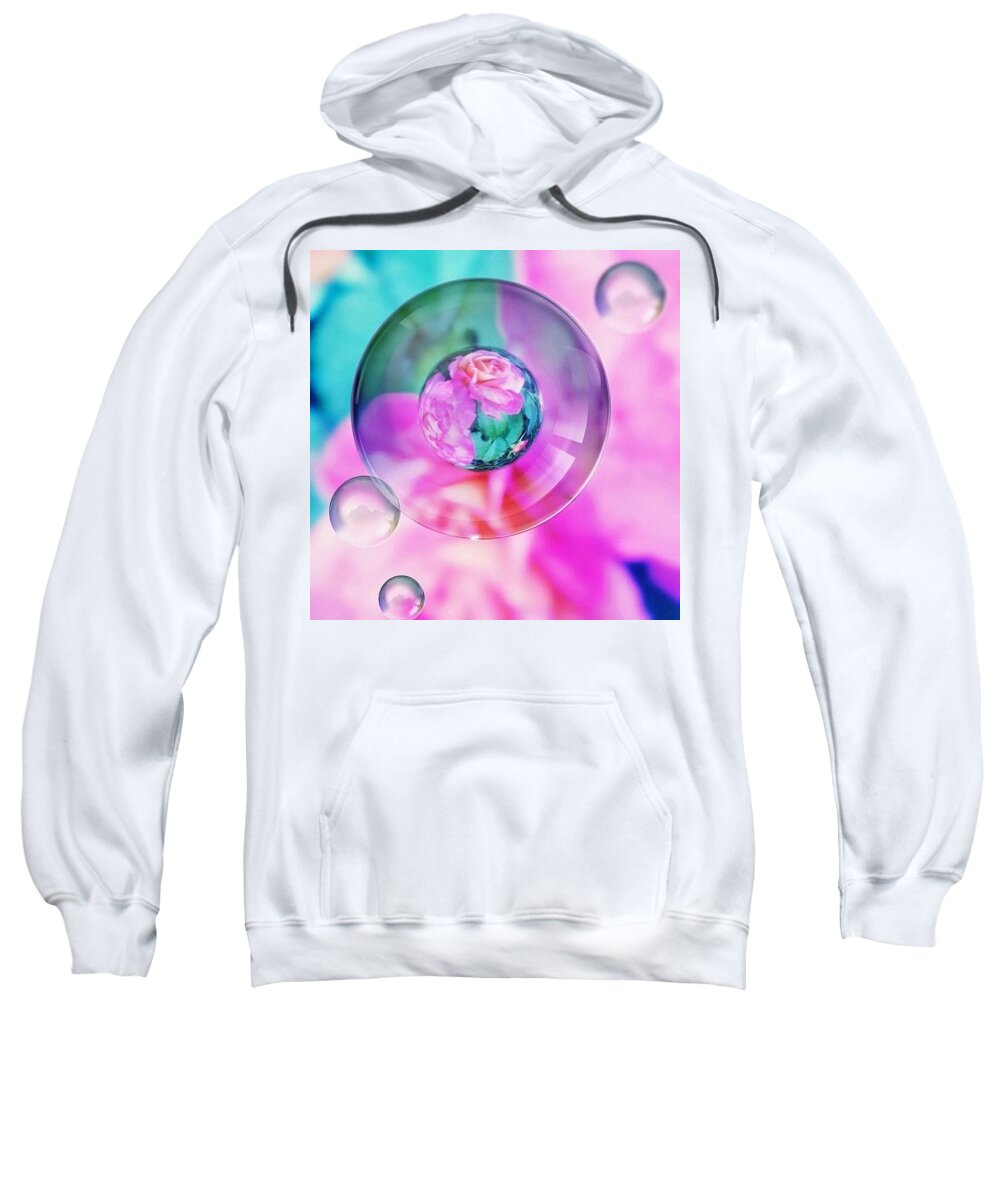 Bubble Roses Sweatshirt featuring the photograph Bubble Roses by Anna Porter