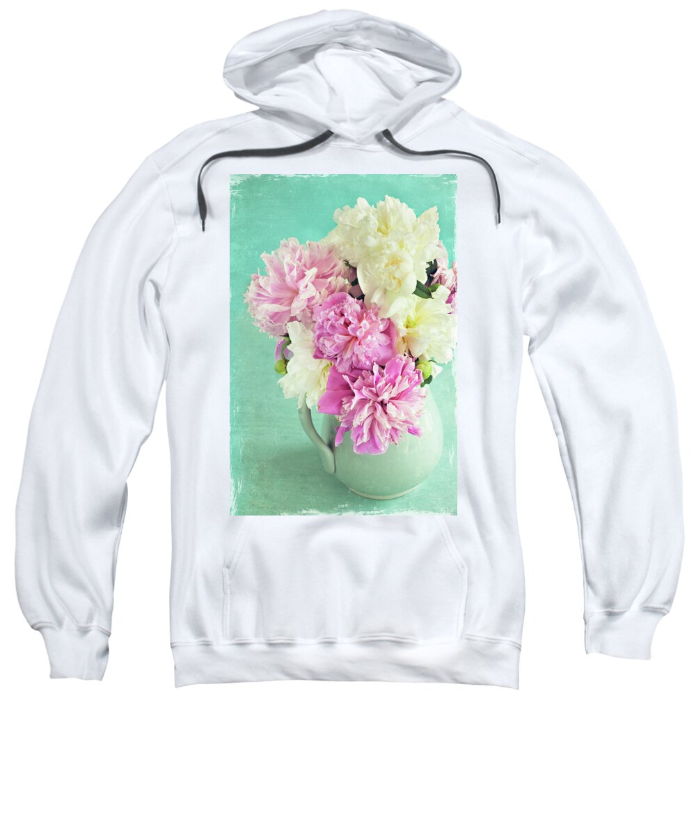 Pink Peony Sweatshirt featuring the photograph Burst of Spring by Jill Love