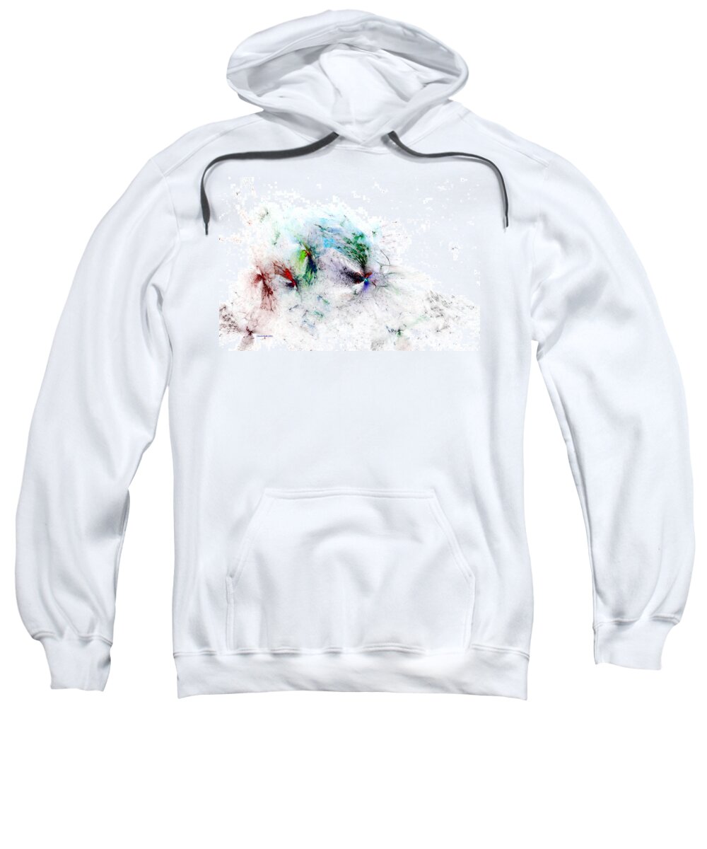 Digital Sweatshirt featuring the digital art Butterflies Are Free by Claire Bull
