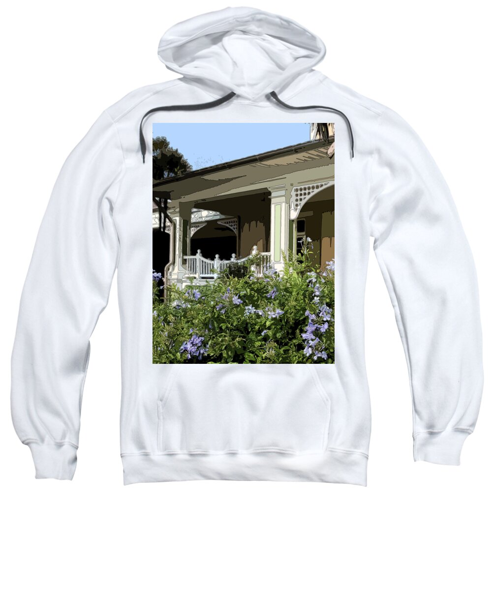 Architecture Sweatshirt featuring the photograph Cane Garden Flowers by James Rentz
