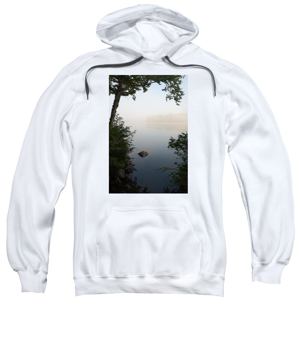 Canning Lake Sweatshirt featuring the photograph Canning Lake Mist by Steve Somerville