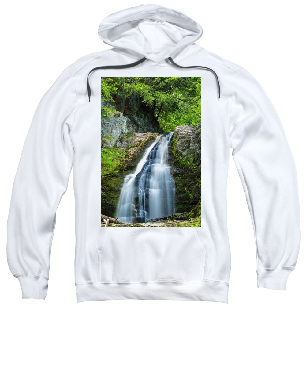 Maine Sweatshirt featuring the photograph Cascade Falls in South Portland in Maine by Ranjay Mitra