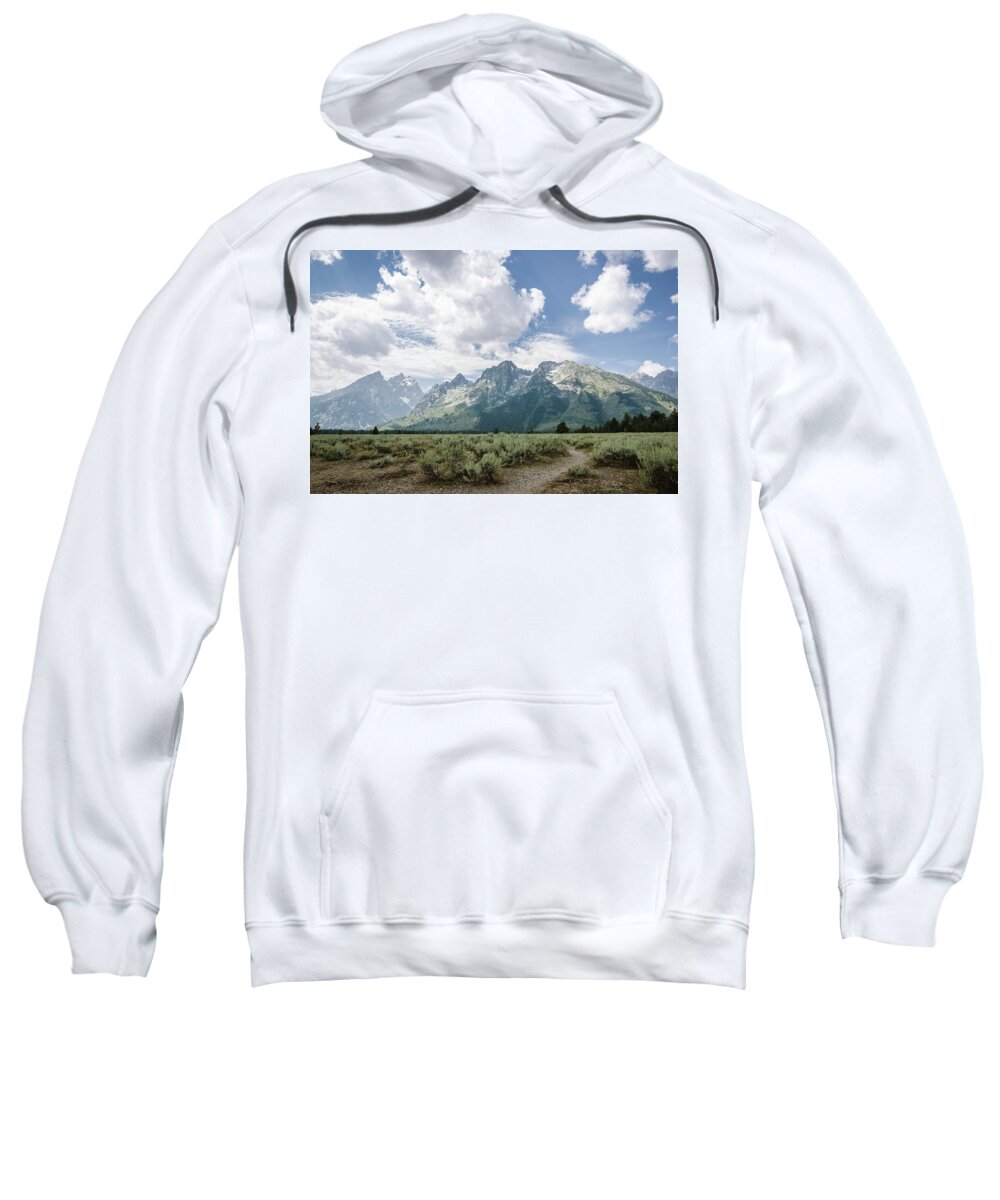 Grand Tetons Sweatshirt featuring the photograph Cathedral Group No.1 by Margaret Pitcher