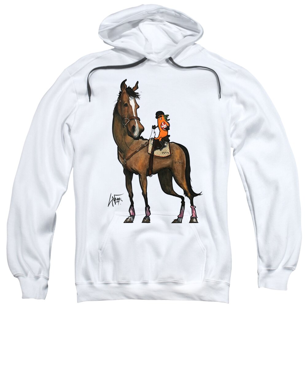 Catlin Sweatshirt featuring the drawing Catlin 3963 by Canine Caricatures By John LaFree