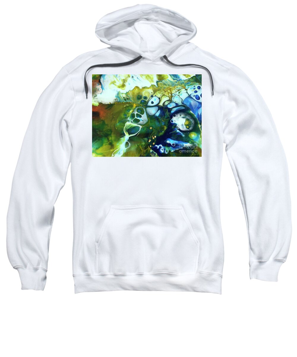 Original Resin Art Sweatshirt featuring the painting Cave by Maria Karlosak