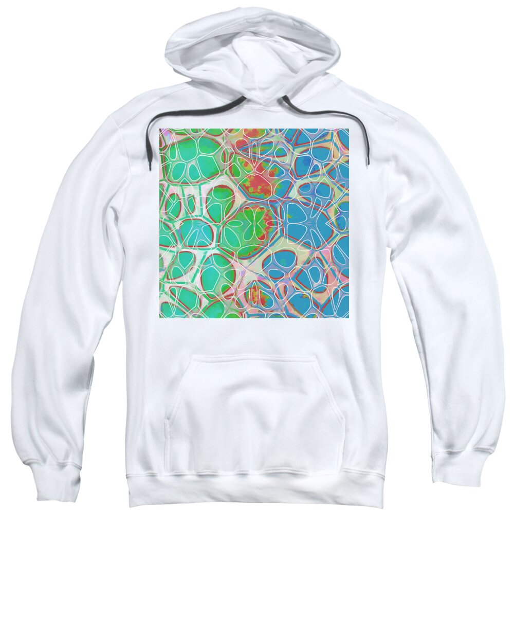 Painting Sweatshirt featuring the painting Cell Abstract 10 by Edward Fielding