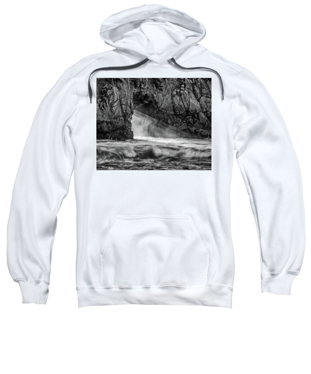 Chaos Sweatshirt featuring the photograph Chaos - B W by George Buxbaum