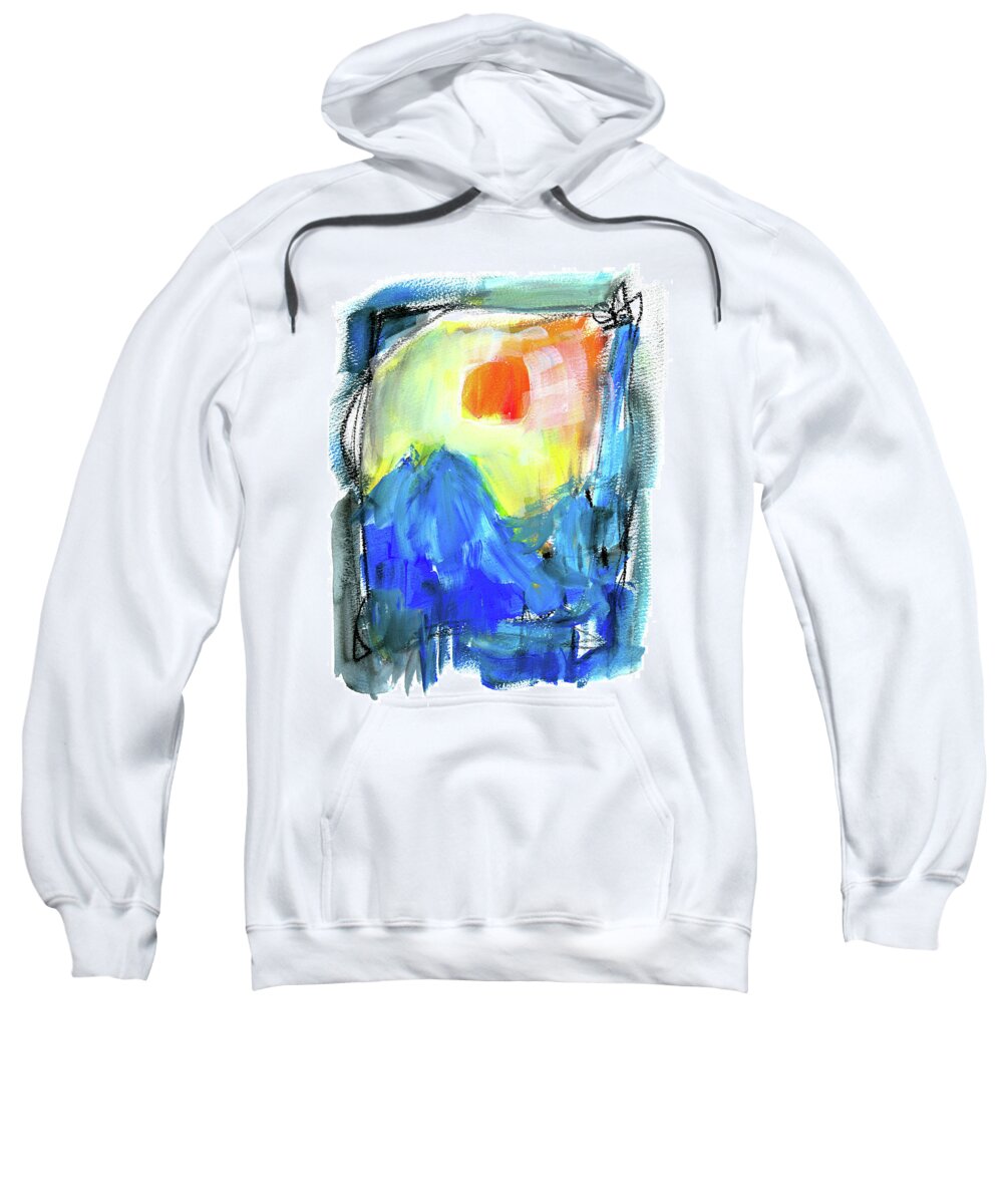 Contemporary Sweatshirt featuring the painting Chelan Rise by Tonya Doughty