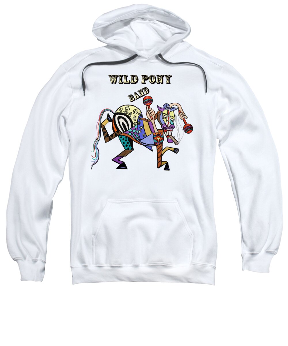 Chilli Peppers Sweatshirt featuring the painting Chilli peppers Wild Pony by Anthony Falbo