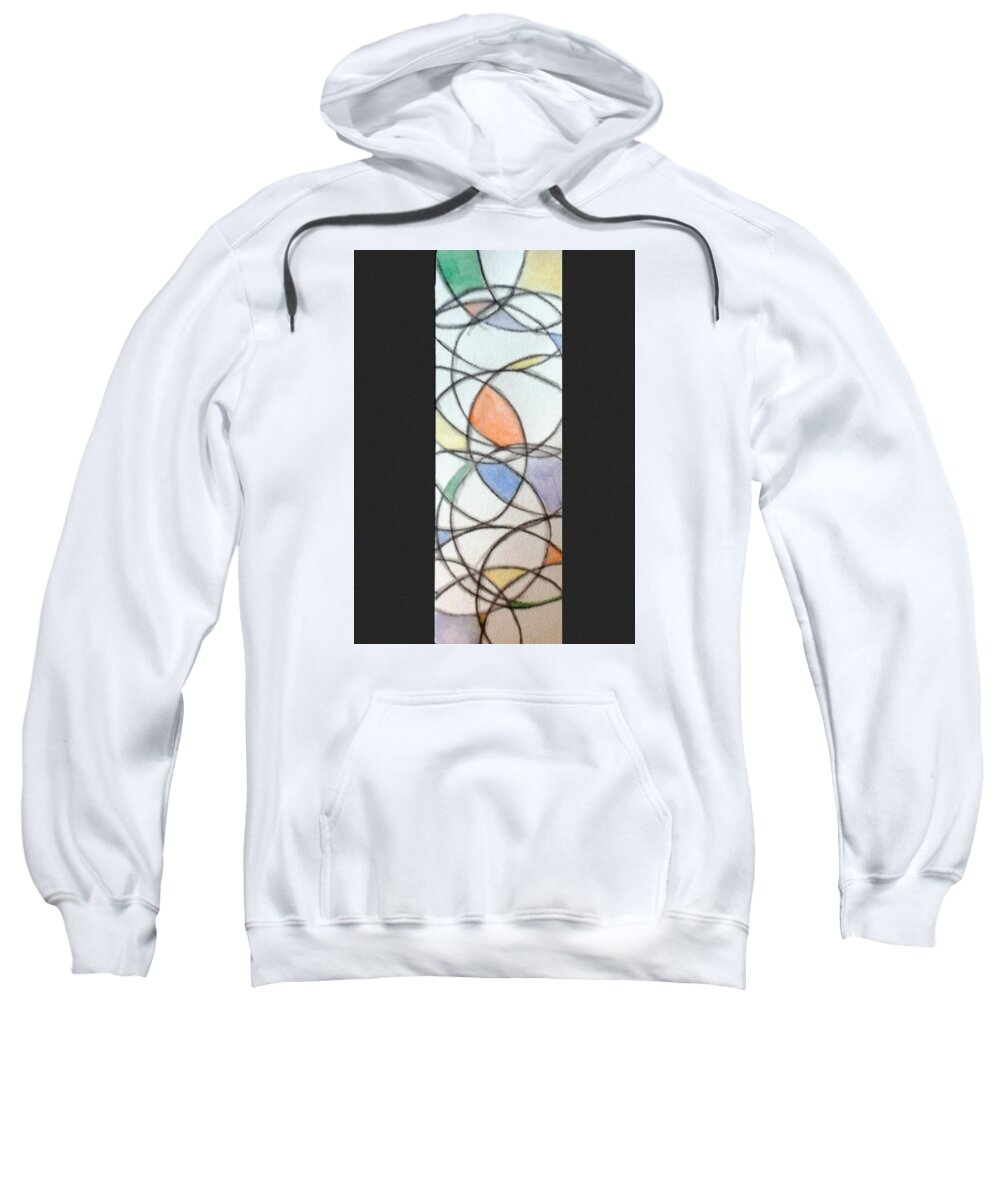 Church Sweatshirt featuring the painting Church Glass by Loretta Nash