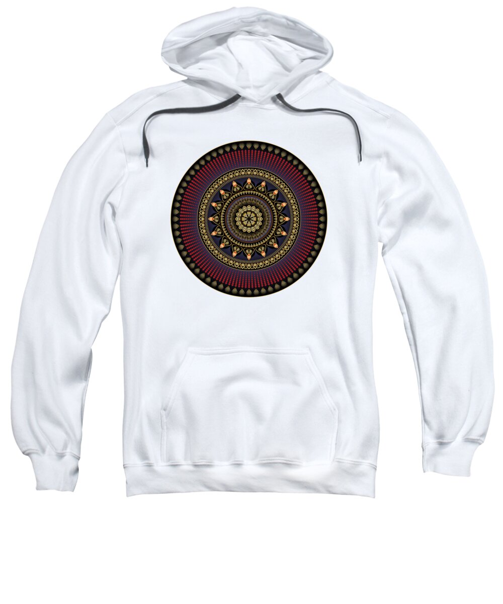 Mandala Sweatshirt featuring the digital art Circularium No 2650 by Alan Bennington