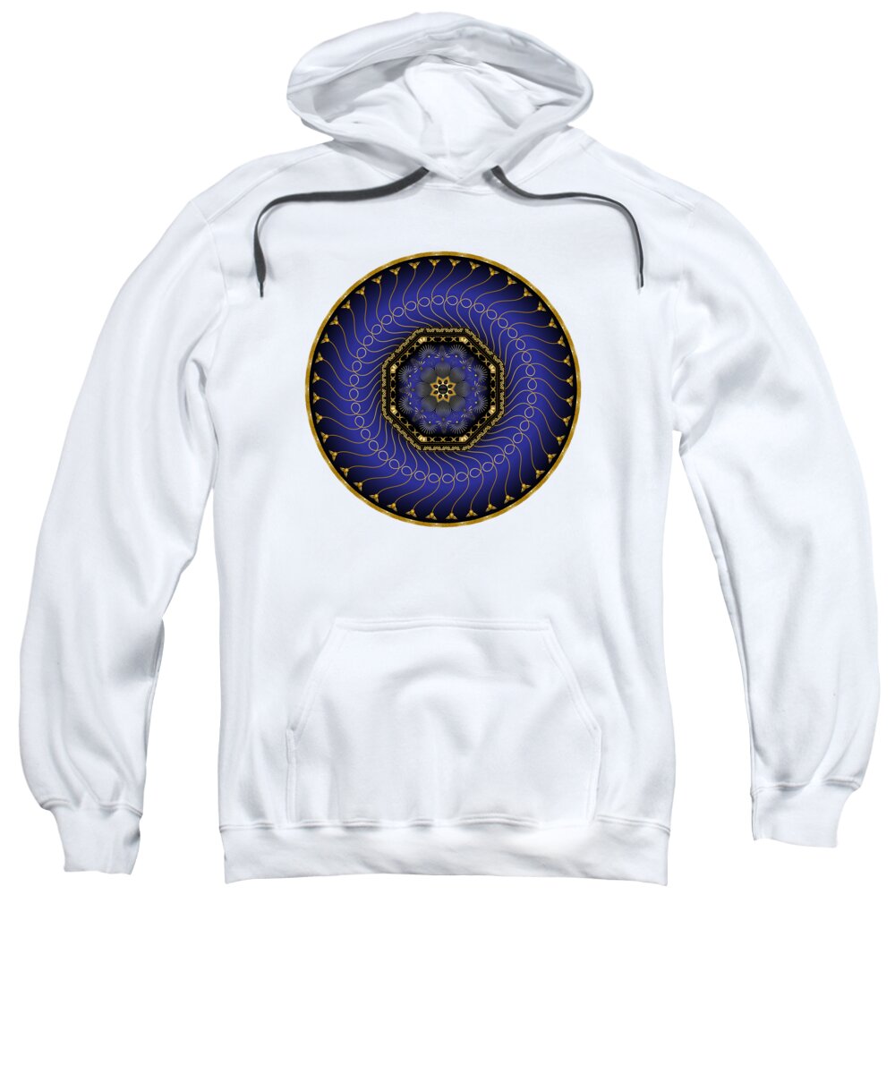 Mandala Sweatshirt featuring the digital art Circularium No 2714 by Alan Bennington