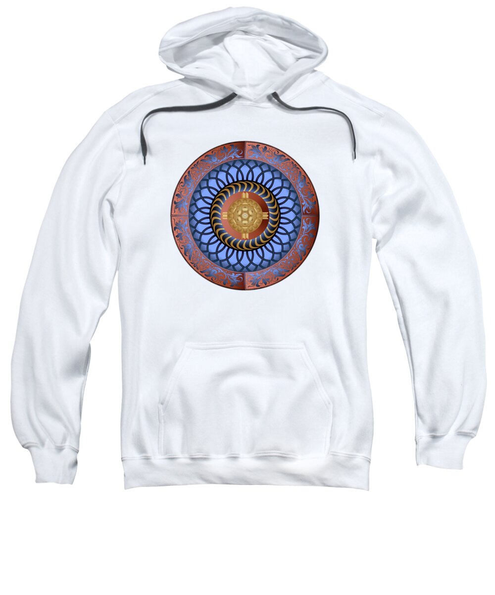 Mandala Sweatshirt featuring the digital art Circularium No. 2731 by Alan Bennington