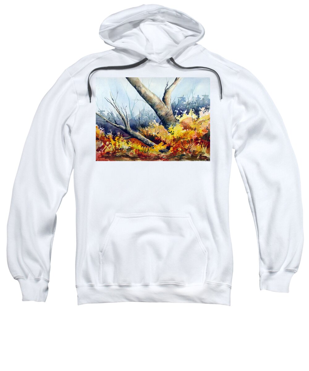 Tree Sweatshirt featuring the painting Cletus' Tree by Sam Sidders
