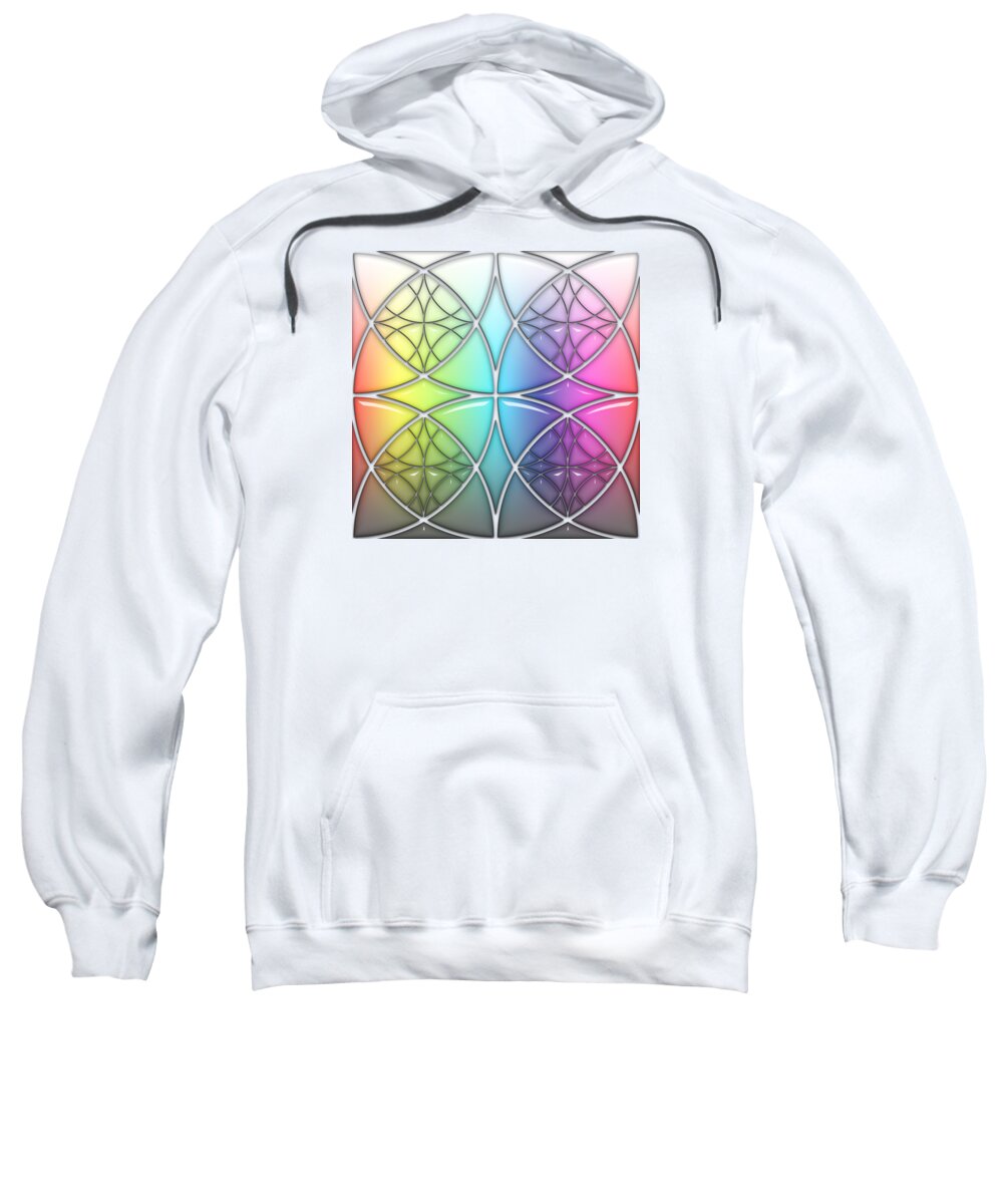 Clover Sweatshirt featuring the digital art Clover Star Soft Rainbow Drop by DiDesigns Graphics