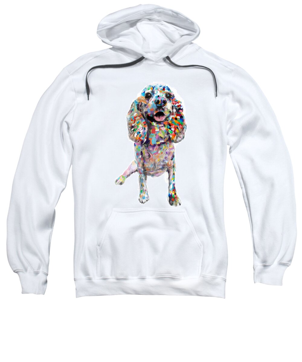 Dogs Sweatshirt featuring the painting Cocker Spaniel by Portraits By NC