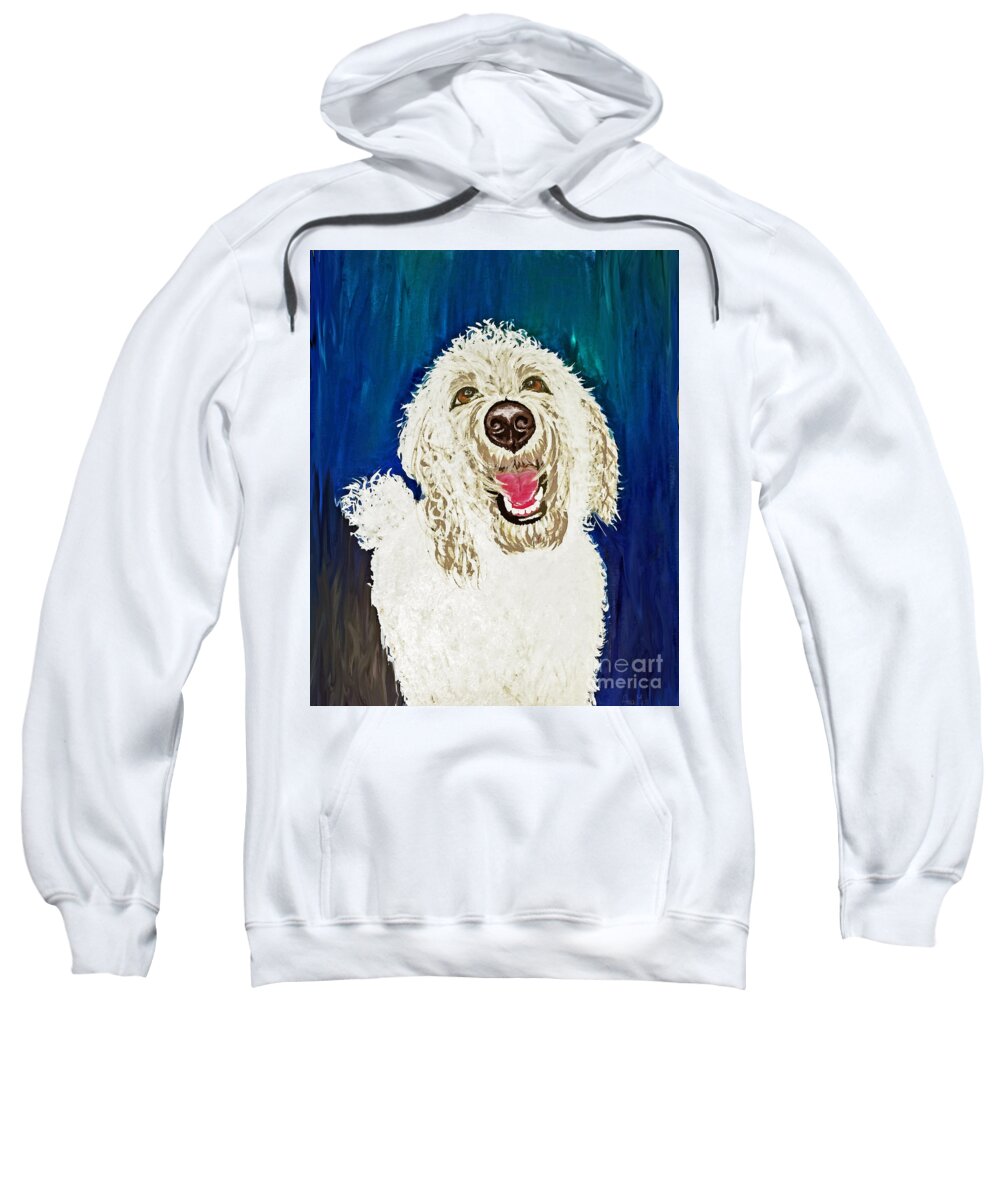 Coco Sweatshirt featuring the painting CoCo by Ania M Milo