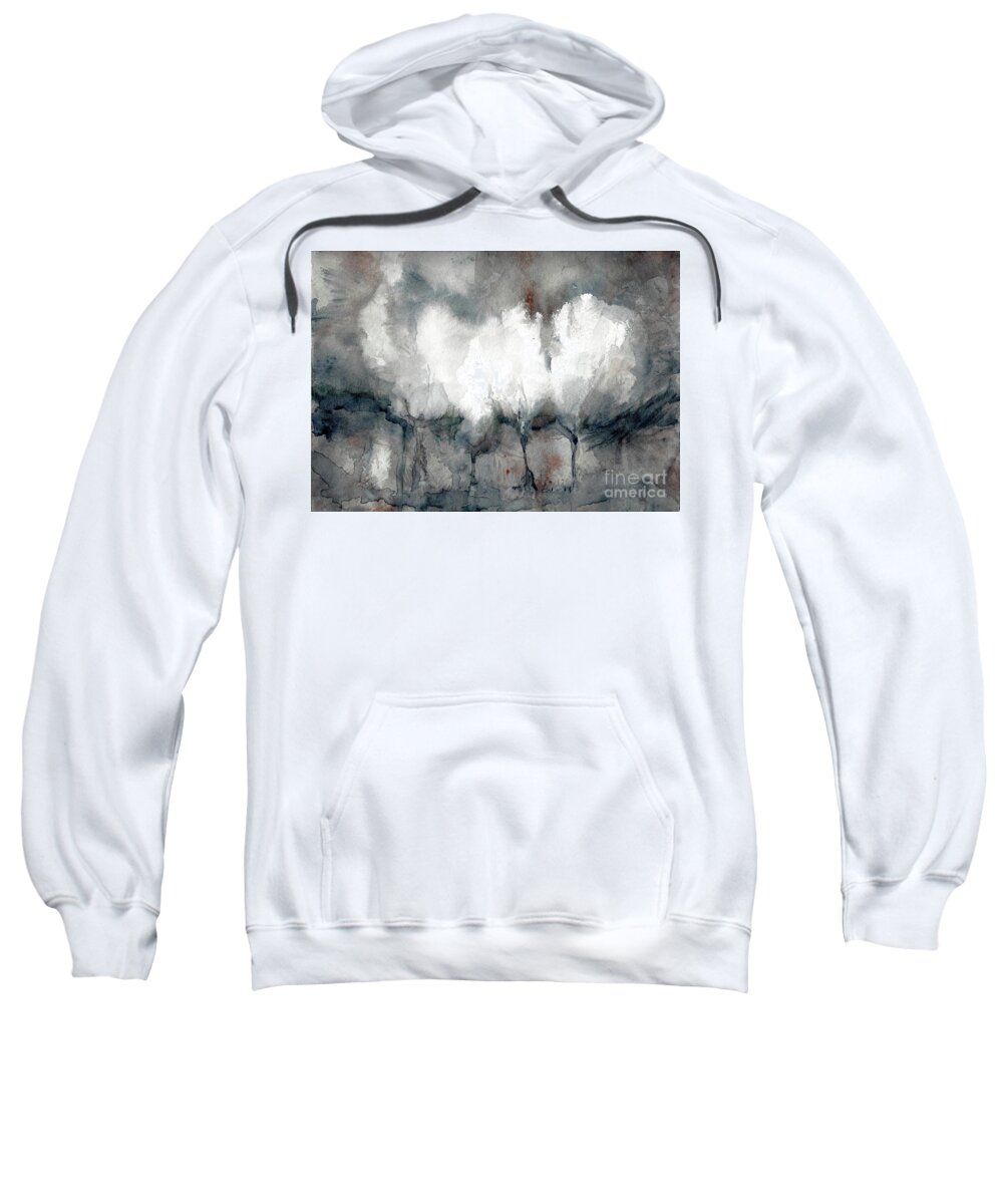 #creativemother Sweatshirt featuring the painting CottonTrees by Francelle Theriot