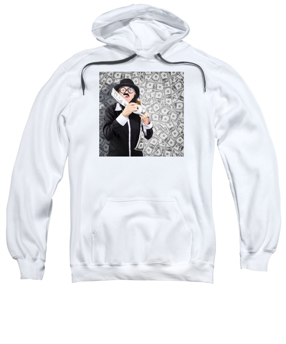 Money Sweatshirt featuring the photograph Wallpaper and ink by Jorgo Photography